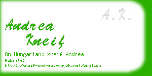 andrea kneif business card